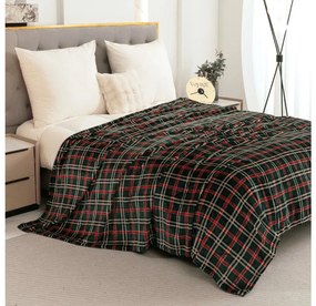 Mikroplyšová deka GLENMOORE, zelená Rozmer: 160 x 200 cm