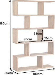 Dizajnový regál Pallaton 180 cm akácia