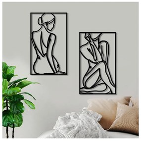 Kovová nástenná dekorácia 42x70 cm Minimalist Female – Wallity