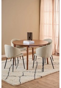 Okrúhly rozkladací jedálenský stôl s prídavnou doskou v dekore orecha ø 115 cm Montreux – Actona