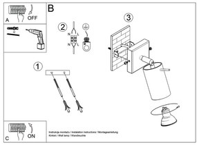 Krémovobiele bodové svietidlo 8x16 cm Etna – Sollux