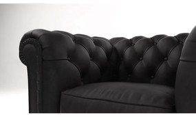 Čierne zamatové kreslo Cambridge - Ropez