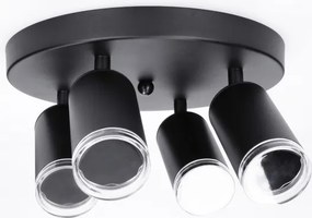 BRILAGI - Kúpeľňové bodové svietidlo SELE AQUA 4xGU10/30W/230V IP44 čierna