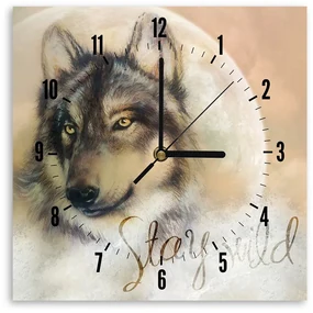 Gario Hodiny na stenu Stay wild Rozmery: 80 x 80 cm