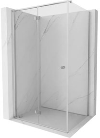 Mexen Mist-F T, 1-krídlový skladací sprchový kút ľavý 110 x 95 cm, číre sklo, chrómový profil, 8A6T-110-095-01-00-L