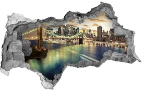 Fototapeta diera na stenu 3D Manhattan new york city nd-b-30806367