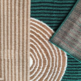 DY Zelený koberec s geometrickým vzorom Alfa 18 Rozmer: 60x100 cm