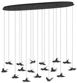 Eglo 390353 - LED Stmievateľný luster na lanku PARATEBUENO 17xLED/3W/230V čierna