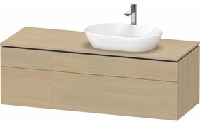 DURAVIT L-Cube závesná skrinka pod umývadlo na dosku (umývadlo vpravo), 4 zásuvky, 1420 x 550 x 482 mm, dub Mediterrane, LC4875071710000