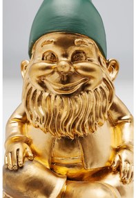 Zwerg dekoračná figurka zlatá/zelená 19cm