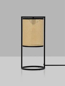 LED prírodno-čierna stolná lampa Erto