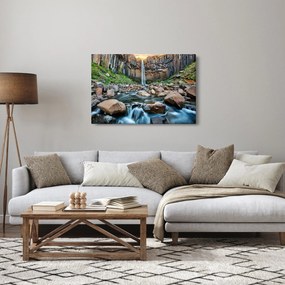 Obraz - Vodopád Svartifoss, Island (90x60 cm)