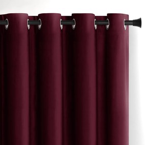 Vínovočervený zamatový dimout záves 140x245 cm Eyelets – Restilo