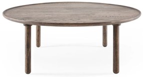 Hnedý okrúhly konferenčný stolík z dubového dreva ø 100 cm Mu – Gazzda