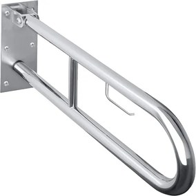 Bemeta Design HELP: Madlo, 900 mm, v tvare U, s držiakom TP, sklopné, bez krytky, nerez, lesk - 301102291