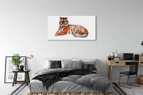 Obraz na akrylátovom skle Maľované tiger 125x50 cm