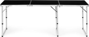 Skládací turistický stůl Veloca 180x60 cm černý