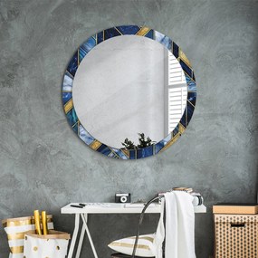 Okrúhle ozdobné zrkadlo Moderný mramor fi 90 cm