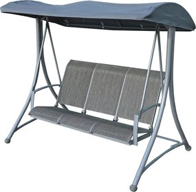 Sivá kovová záhradná hojdačka Hollywood – Rojaplast