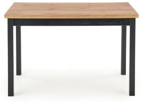 Jedálenský stôl Cossin 120x77x68 cm (dub, čierna)