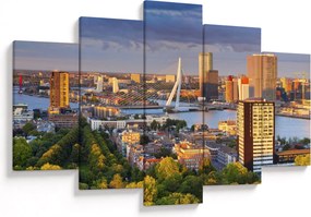 Obraz - Panorama Rotterdamu, Holandsko (150x105 cm)