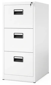 Kovová kartotéka, 3 zásuvky SARA V3, 460 x 1020 x 620 mm, biela