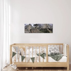 Obraz - Machu Picchu (s hodinami) (90x30 cm)