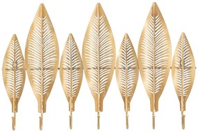 Kovový nástenný vešiak v zlatej farbe Long Leaf – Mauro Ferretti