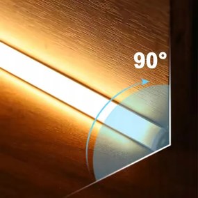 BERGE LED hliníkový profil rohový 1m čierny - sada