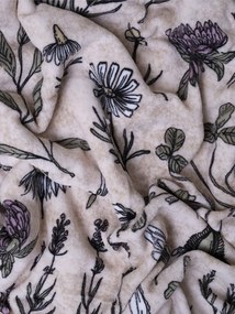 Baránková deka mikroplyš Exclusive 150 × 200 cm – Herbár béžový