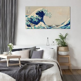 Sklenený obraz Morské búrky člny vlny