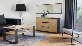 Set 2ks. komôd Cervantina 1 (antracit + dub artisan). Akcia -20%. Vlastná spoľahlivá doprava až k Vám domov. 1132872