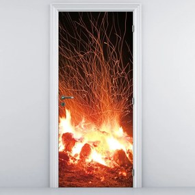 Fototapeta na dvere - Oheň (95x205cm)