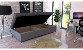 Čalúnená válenda s úložným priestorom CORY 80x200 sivá