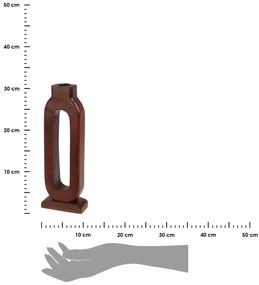 Drevený svietnik Mango, 11,5x30 cm, hnedá