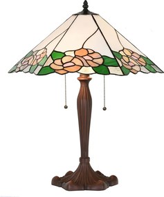 Stolná lampa Tiffany Fae - 44x61x64 cm E27/max 2x60W