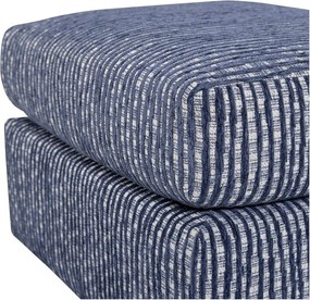 Sivomodrá čalúnená podnožka Lou – WOOOD