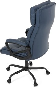 Kancelárske kreslo PEDRO — ekokoža, modrá
