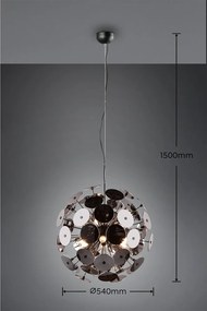 Matne čierne závesné svietidlo Discalgo – Trio