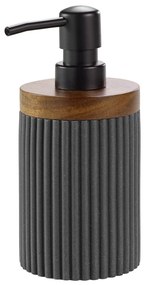 Antracitový dávkovač mydla z polyresínu 350 ml Niagara – douceur d'intérieur