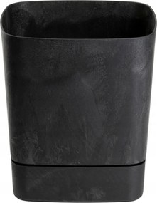 Plastový květináč s podmiskou Cubi 19x19 cm - výber z 6 prevedení