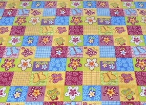 Koberce Breno Metrážny koberec BUTTERFLY 57, šíře role 300 cm, ružová, viacfarebná