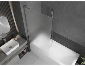 Mexen Next L, 1-krídlová vaňová zástena 90 x 150 cm, 6mm sklo námraza, chrómový profil, 895-090-000-03-30-01