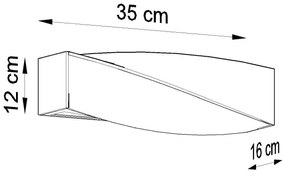 Nástenné svietidlo Sigma mini, 1x biele keramické tienidlo