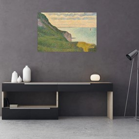 Obraz - Georges Seurat, Seascape at Port-en-Bessin, Normandy, reprodukcia (90x60 cm)