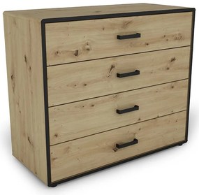 Komoda Capannoli 100 4s dub artisan/čierna