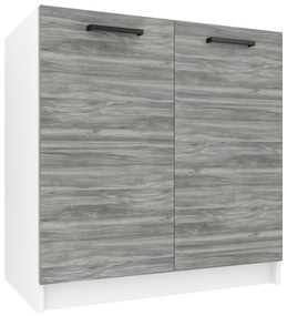 Kuchynská skrinka Belini drezová 80 cm šedý antracit Glamour Wood bez pracovnej dosky  TOR SDZ80/0/WT/GW/0/B1