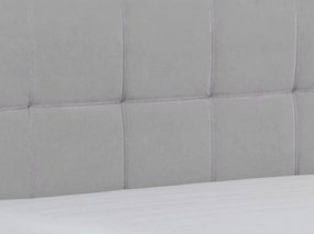 Posteľ Glory 140x200 cm, svetlo šedá látka, s matracom