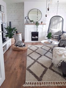 Behúň BERBER TROIK, krémový, strapce