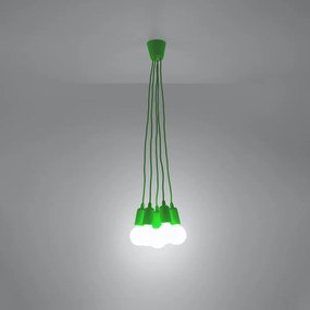 Sollux Lighting Závesné svietidlo DIEGO 5 zelené